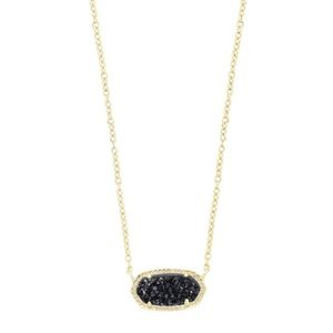 BRAND NEW black drusy kendra scott necklace